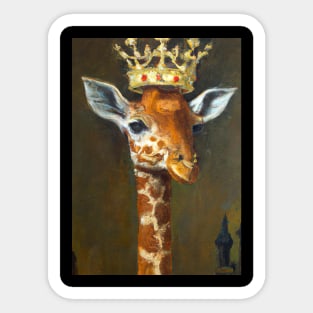Giraffe with a Crown Sticker